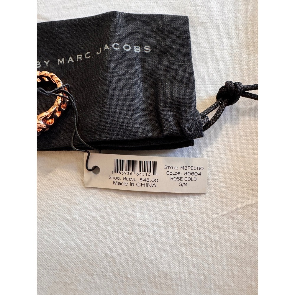 Marc by Marc Jacobs Ring Bundle Set Rose Gold Jade Green Portrait 3 Pieces NWT - Picture 2 of 8